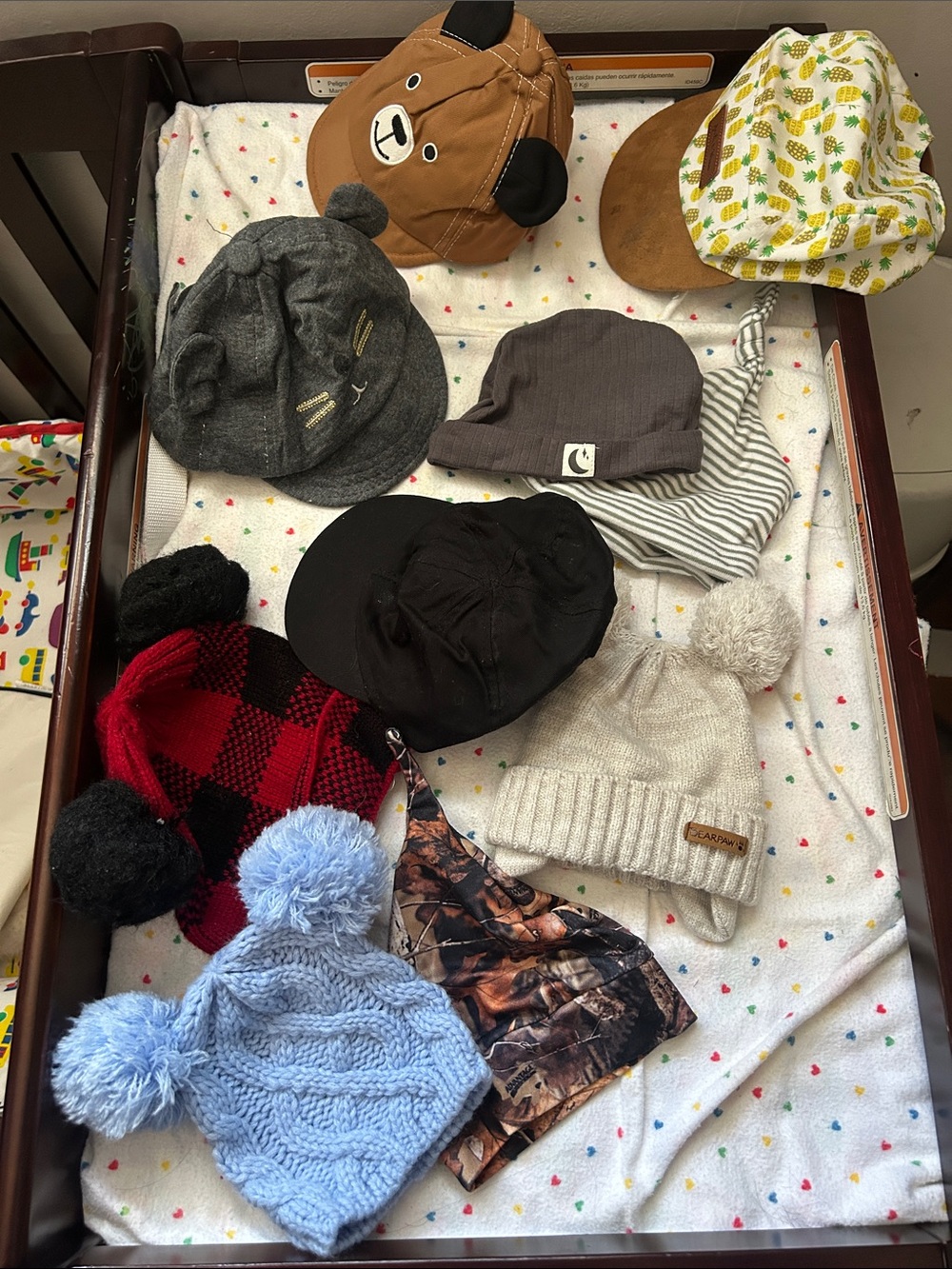 Bundle of 10 Baby & Toddler Hats - Neutral & Fun Prints
